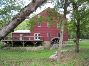 View of wheel at Grinnell Mill Bed and Breakfast, Yellow Springs, OH